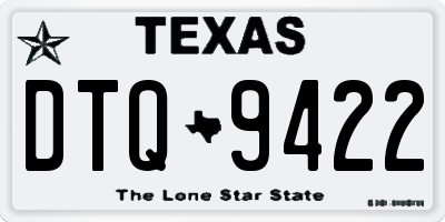 TX license plate DTQ9422