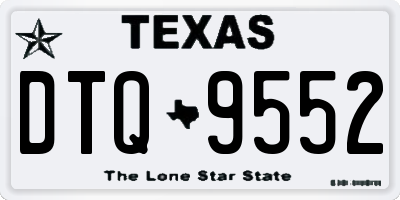 TX license plate DTQ9552