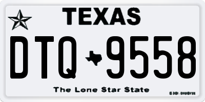 TX license plate DTQ9558