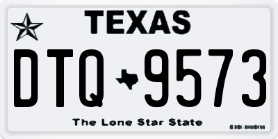 TX license plate DTQ9573