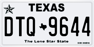 TX license plate DTQ9644