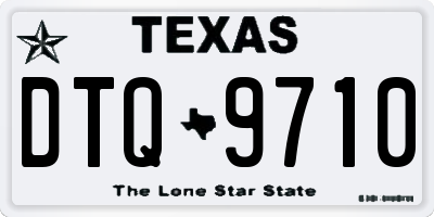 TX license plate DTQ9710