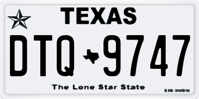 TX license plate DTQ9747
