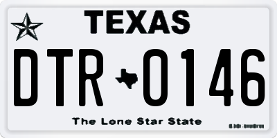 TX license plate DTR0146