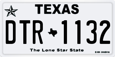 TX license plate DTR1132
