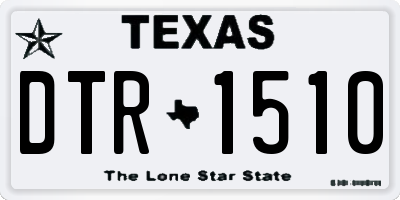 TX license plate DTR1510