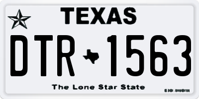 TX license plate DTR1563