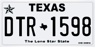 TX license plate DTR1598