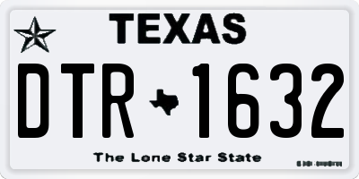 TX license plate DTR1632