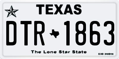 TX license plate DTR1863