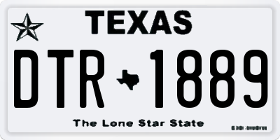 TX license plate DTR1889
