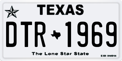 TX license plate DTR1969
