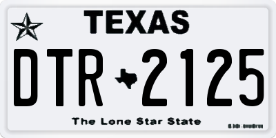TX license plate DTR2125