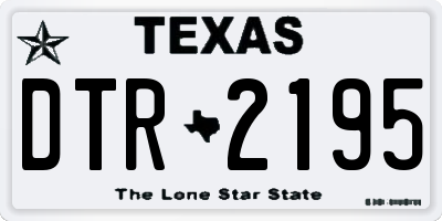 TX license plate DTR2195