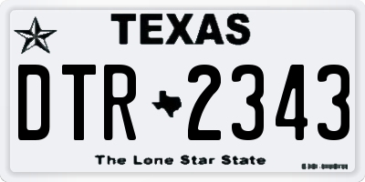 TX license plate DTR2343