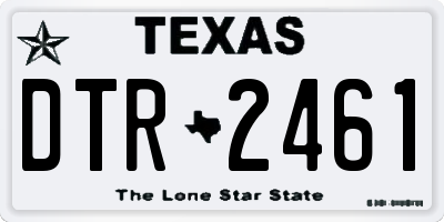 TX license plate DTR2461