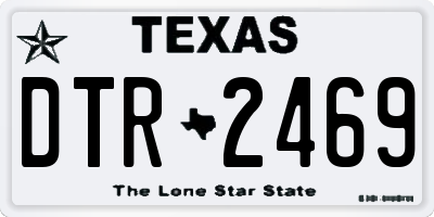 TX license plate DTR2469