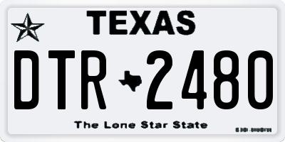 TX license plate DTR2480