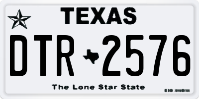 TX license plate DTR2576