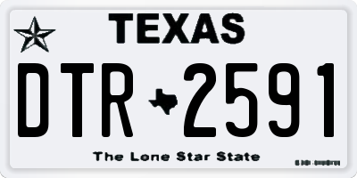 TX license plate DTR2591