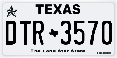 TX license plate DTR3570