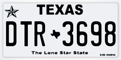 TX license plate DTR3698