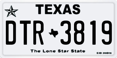 TX license plate DTR3819