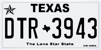 TX license plate DTR3943
