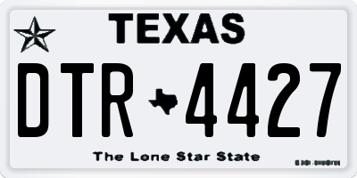 TX license plate DTR4427