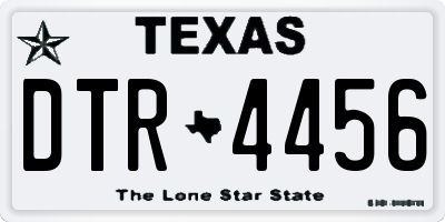 TX license plate DTR4456
