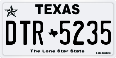 TX license plate DTR5235