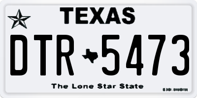 TX license plate DTR5473