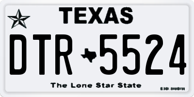 TX license plate DTR5524