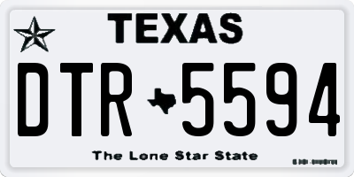TX license plate DTR5594