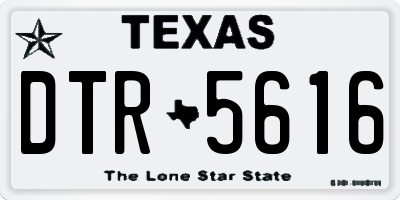 TX license plate DTR5616