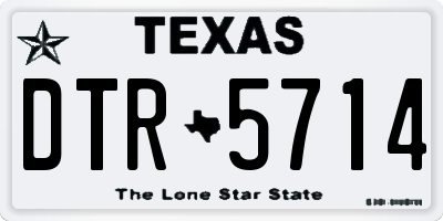 TX license plate DTR5714