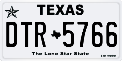 TX license plate DTR5766