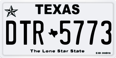 TX license plate DTR5773