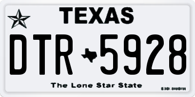 TX license plate DTR5928