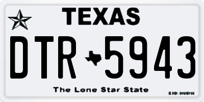 TX license plate DTR5943