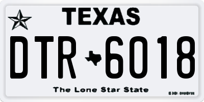 TX license plate DTR6018