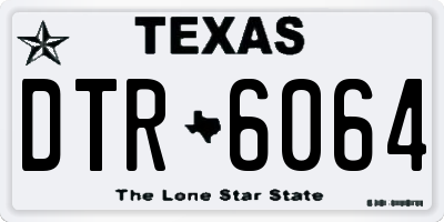 TX license plate DTR6064