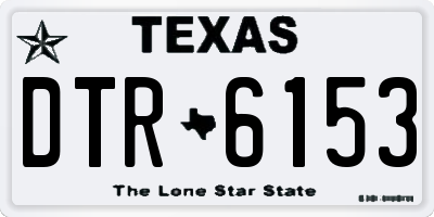 TX license plate DTR6153