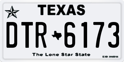 TX license plate DTR6173