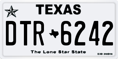 TX license plate DTR6242