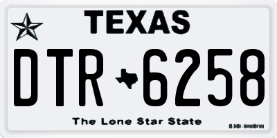 TX license plate DTR6258