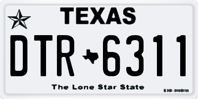 TX license plate DTR6311