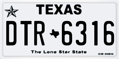 TX license plate DTR6316