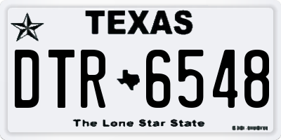TX license plate DTR6548