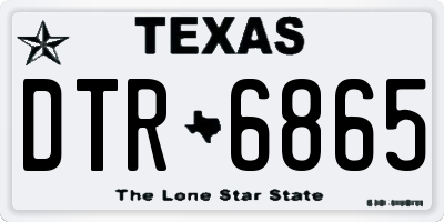 TX license plate DTR6865